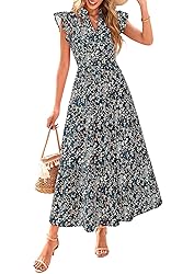 PRETTYGARDEN Women's 2025 Summer Floral Midi Dress