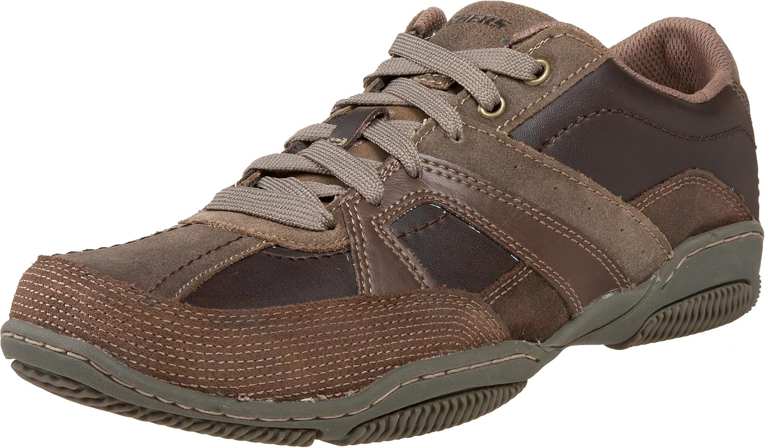 Skechers USA Men's Relax Casual Oxford, Dark Brown, 10 M