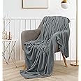 Utopia Bedding Cool Grey Fleece Blanket Throw Size Lightweight Fuzzy Soft Anti-Static Microfiber Bed Blanket (60x50 Inch)