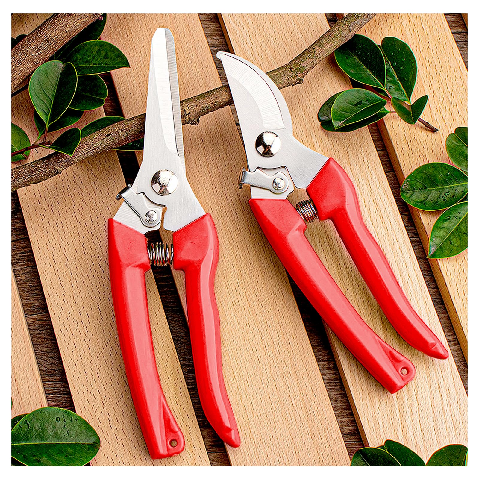 2 Pack Garden Pruning Shears,Gardening Scissors, Garden Scissors,Gardening Shears,(SET2)
