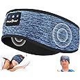 MUSICOZY Sleep Headphones Bluetooth 5.4 Headband, Wireless Earphones Music Sleep Earbuds Sleeping Eye Mask with HD Stereo Speakers for Workout Running Travel Yoga, Ideal Gifts for Women Men