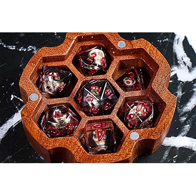 Buy Hell Skull Of Death Necromancer Dnd Dice Set For Dungeons And Dragons Gifts D D D And D Pathfinder Accessories D20 Polyhedral Resin Dice Metal Dice Tray Tower Bag Box Online In