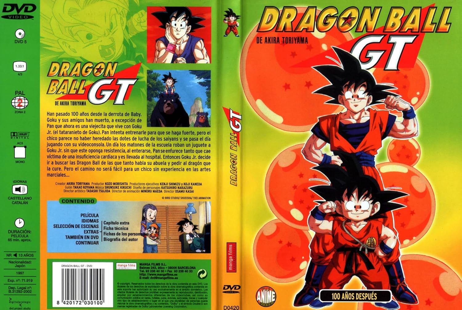 Dragon Ball GT 100 años después [Descat.] [DVD] Amazon.es Goku, Osamu Kasai, Goku Cine y