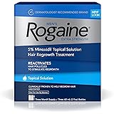 Rogaine Men's Hair Loss & Hair Regrowth Treatment, Minoxidil Topical Solution, Three Month Supply (pack of 3)