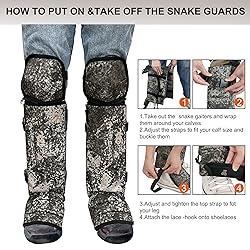 MDSTOP Snake Gaiters Snake Chaps, Waterproof Snake