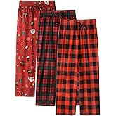 IHU Boys Pajama Pants Soft Kids Plaid Pj Bottom Lounge Pants Sleepwear with Drawsting & Pockets for Boys Girls Clothes