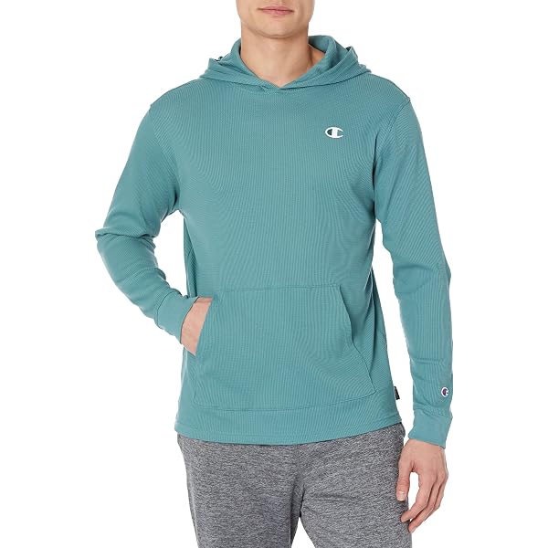 Champion Men's Waffle Knit Hoodie, Men's Hooded Sweatshirt, Men's Logo  Hoodie, Aqua Tonic-586768, Small : Amazon.ca: Clothing, Shoes u0026 Accessories