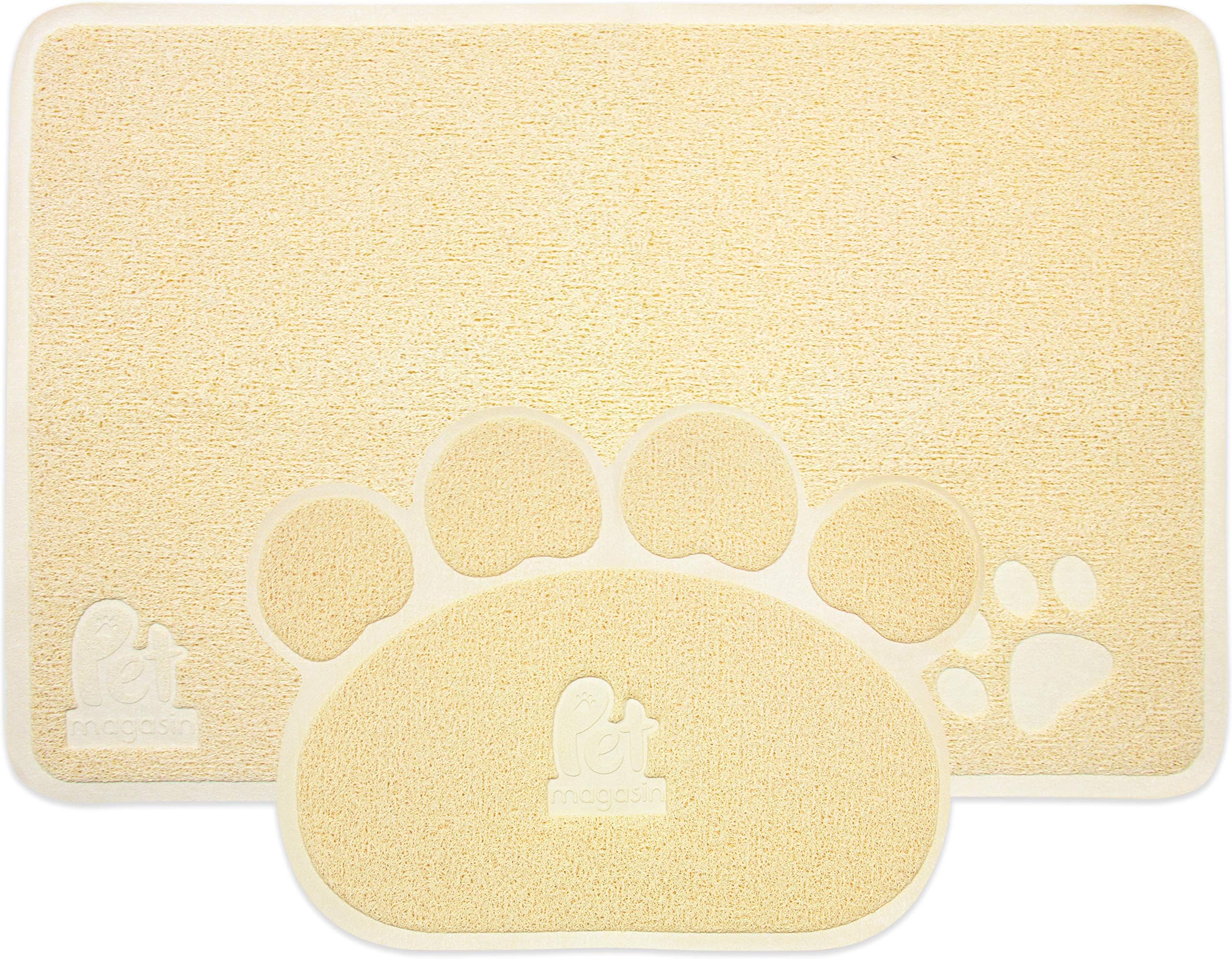PET MAGASIN Cat Litter Mat (2-Pack) - Durable Pet Litter Rugs for Cats, Dogs, and Rabbits - One Large (35.5'' x 23.5'') and One Medium (21.5'' x 17.5)