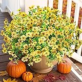 HyeFlora Artificial Fall Flowers Faux Mums for