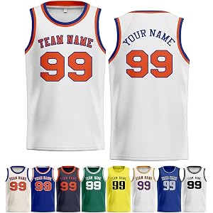 Custom Basketball Jersey Personalized Stitched or Printed Team Name Uniform for Men Women Youth College University