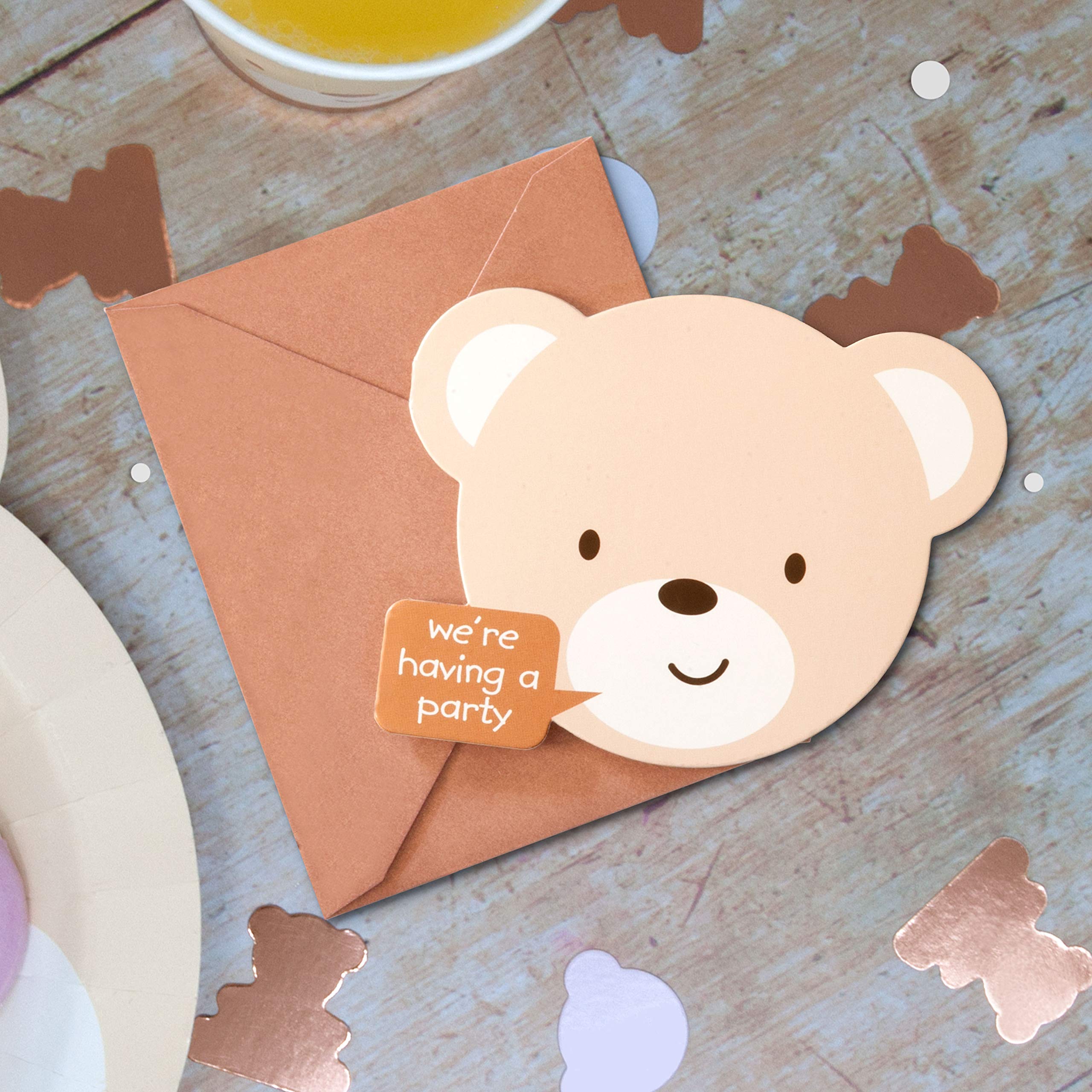 Hatton Gate Teddy Bear Invitations 8 cards with envelopes per pack