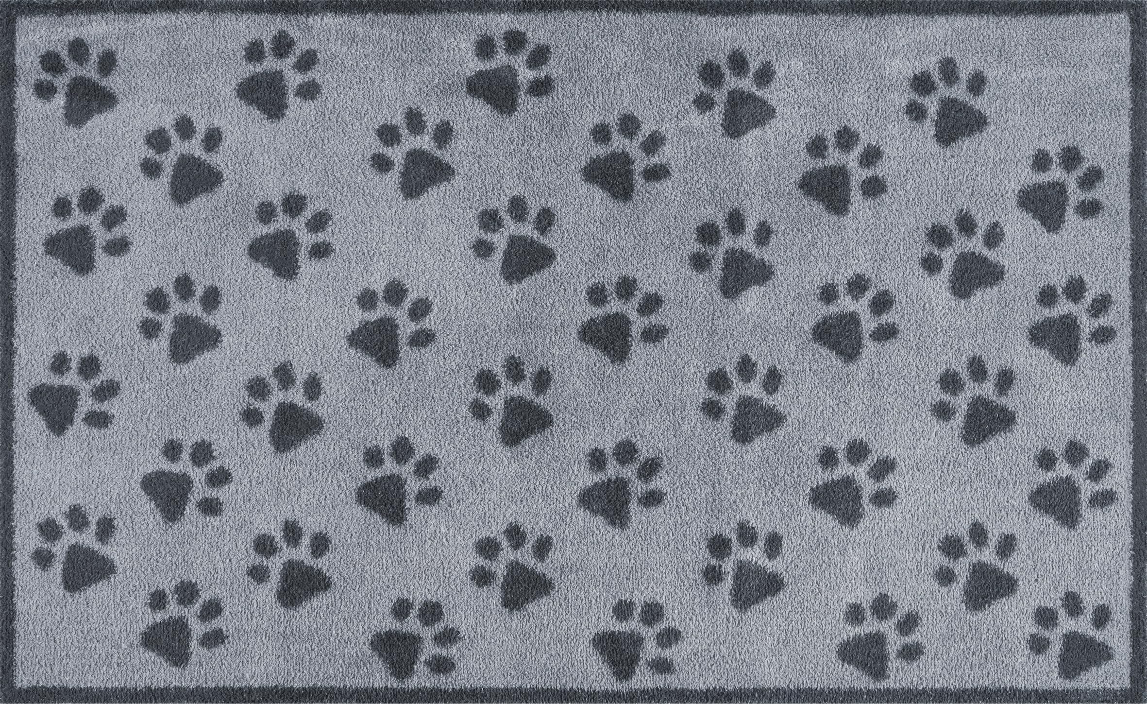 Turtle Mat Design Paws Grey 75x120cm, inside and outside, washable