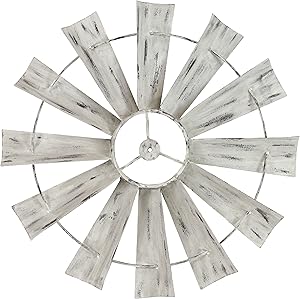 Aspire 5100 Celeste Windmill Wall Decor, White