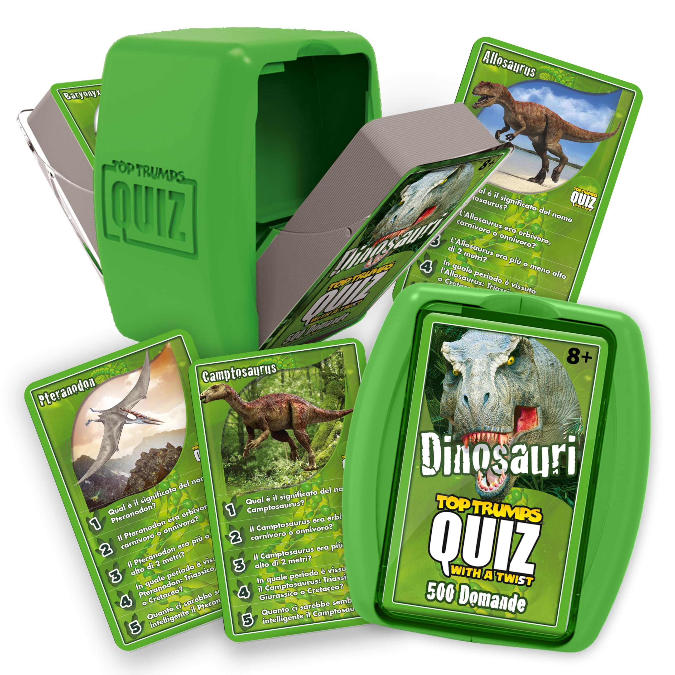 Winning Moves Top Trumps Quiz-Dinosauri-Ed. Italian (IT), 034128