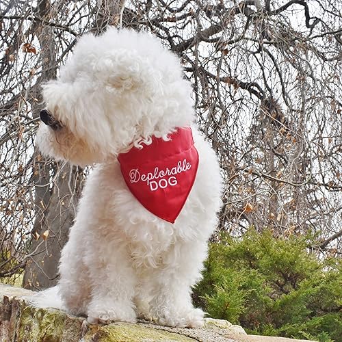 Amazon Com Custom Embroidered Deplorable Dog Trump Bandana Over The Collar Style Maga Pet Scarf For Trump Supporters All Sizes Xxs To Xxl Made In Usa Handmade