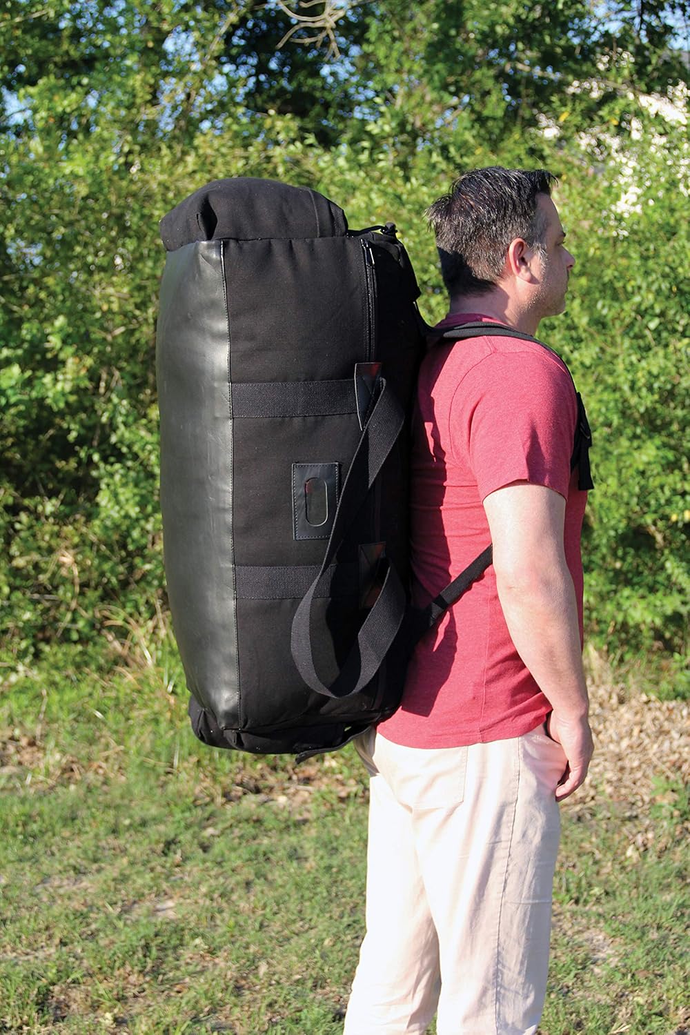 Texsport Tactical Travel Bag with Padded Shoulder Straps to Carry on your Back , Black, 34'' x 15'' x 12'': Sports & Outdoors
