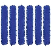 CleanAide Dual-Sided Chenille and Terry Microfiber Duster Covers, Fits Flex Dusters, Machine Washable, Chemical-Free Cleaning, Traps Dirt &amp; Dust, Safe for Electronics, Home, and Vehicles, 6-Pack