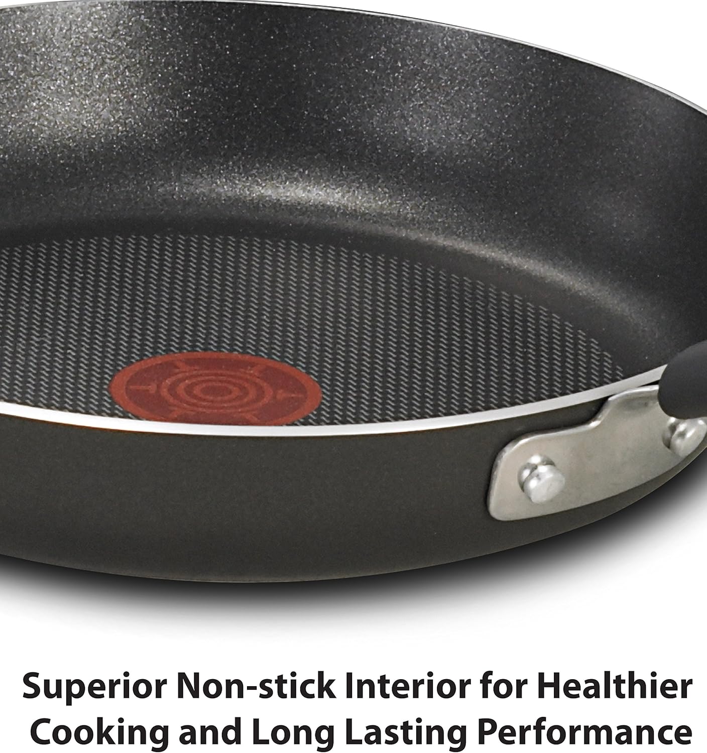 T-fal Ultimate Hard Anodized 2-Piece Scratch Resistant Titanium Nonstick Thermo-Spot PFOA Free 10/12-Inch Cookware Set, Gray, E765S274: Kitchen & Dining