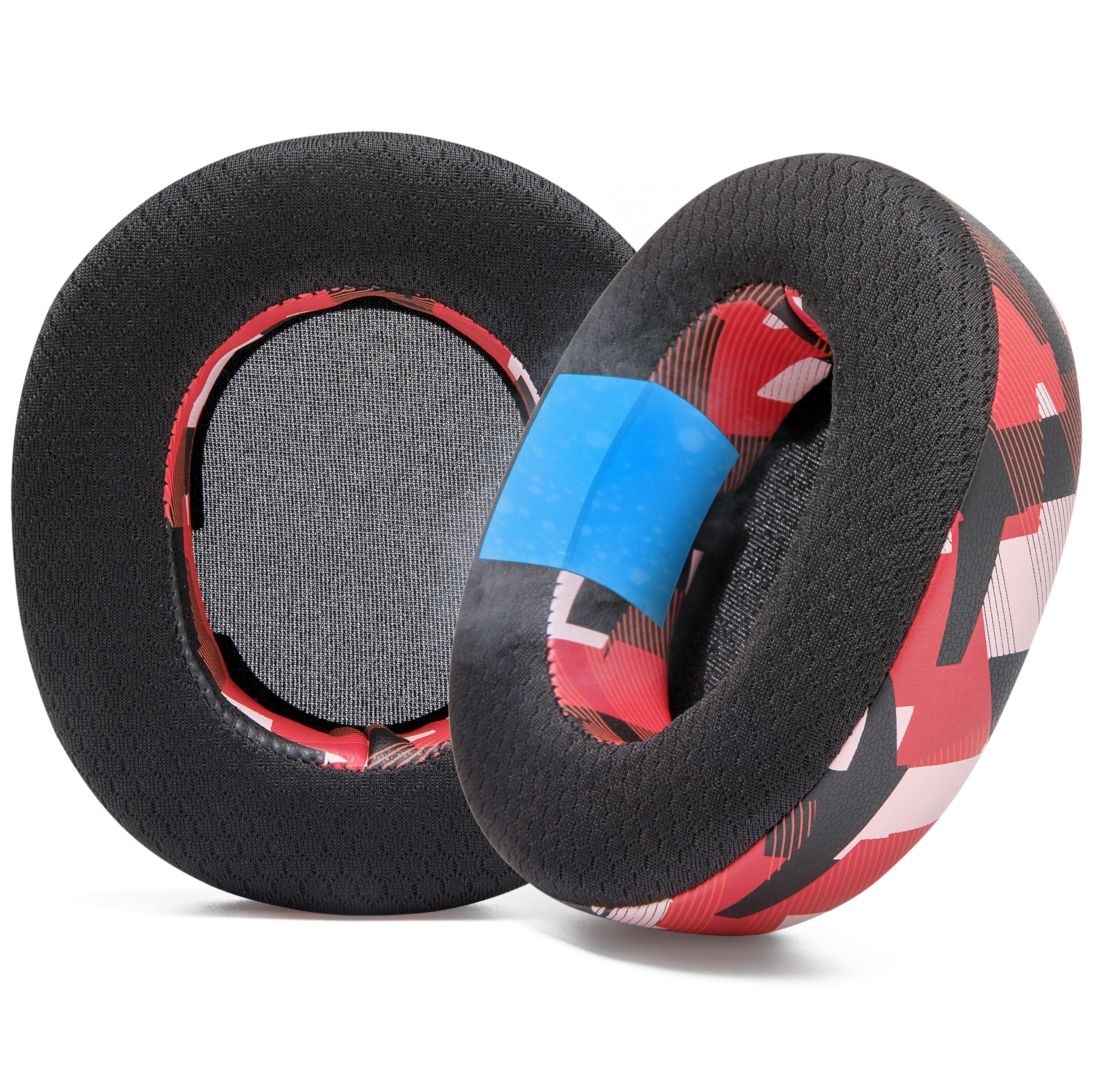 WC Freeze Nova Pro Wireless - Cooling Gel Earpads for Arctis Nova Pro Wireless & Nova Elite (Doesn’t Fit Other Models), by Wicked Cushions, Extra Thick & Comfortable | Red Prism — image 1