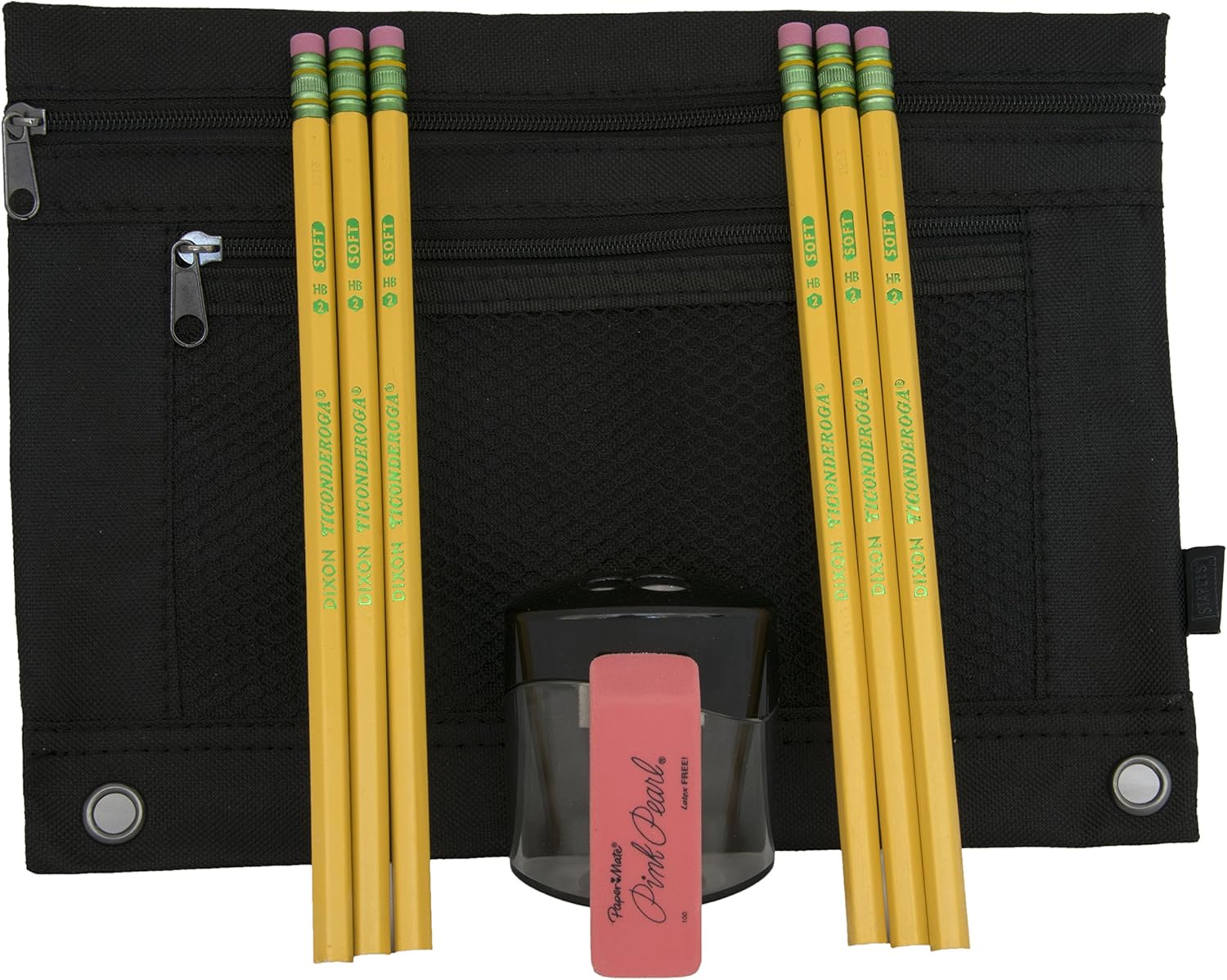 Staples Pencil Pouch/Case for 3ring Binder + 6 No. 2