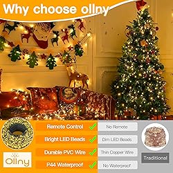 Ollny Christmas Lights 262FT 800LED, Plug-in