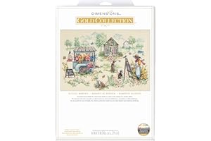 Dimensions 70-35445 Gold Collection Blissful Moments Advanced Counted Cross Stitch Kit, 16" x 11", 18 Cnt. Ivory Aida, 5 Piec