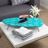Beldray LA023735PEG Table Top Ironing Board 73 x 31 cm Blue Peg Print view 5