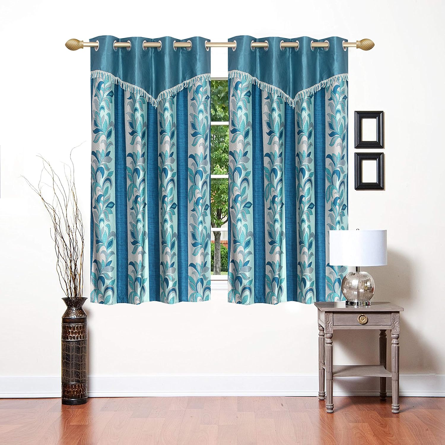 Buy Saawaan Printed Designer Window Curtain 5 Feet Pack Of 2