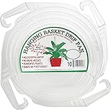 Curtis Wagner Plastics Corp. Curtis Wagner 10" Clear Hanging Basket Drip Pan Saucer (10-Pack), Vinyl, 10 Inch-10 Pack