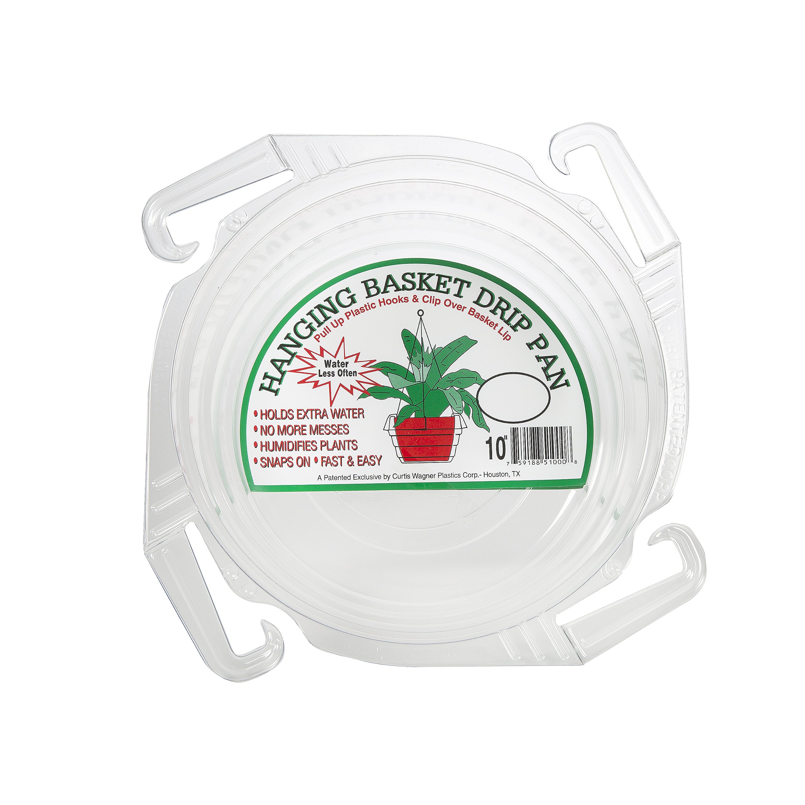 Photo 1 of CWP HB-1150 Hanging Basket Drip Pan, 10-Inch, Clear (50 Pack)