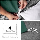 MOONLIGHT20015 Super King Duvet Cover Set Emerald Solid Microfiber 2 Pillowcases view 5