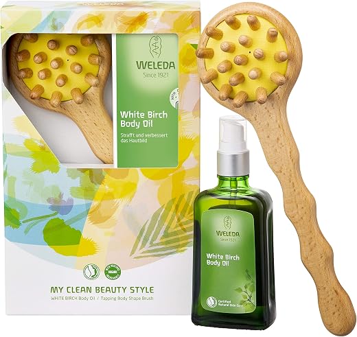 WELEDA(ヴェレダ) マイ クリーンビューティースタイル(ホワイトバーチボディオイル100mL+限定タッピングボディシェイプブラシ) 100ml+ブラシ付