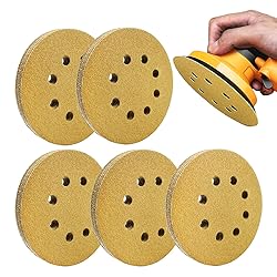 QYQRQF 5 Inch Sanding Discs Hook and Loop, 80 Grits