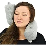 Twist Memory Foam Travel Pillow for Neck, Chin, Lumbar and Leg Support - For Traveling on Airplane, Bus, Train or at Home - Best for Side, Stomach and Back Sleepers - Adjustable, Bendable Roll Pillow