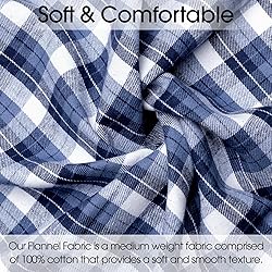 Pico Textiles 1 Yard Blue Tartan Plaid Flannel