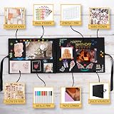 Bstorify Large Scrapbook Photo Album 80 Pages 28x20 cm with 174 Scrap Supplies view 6
