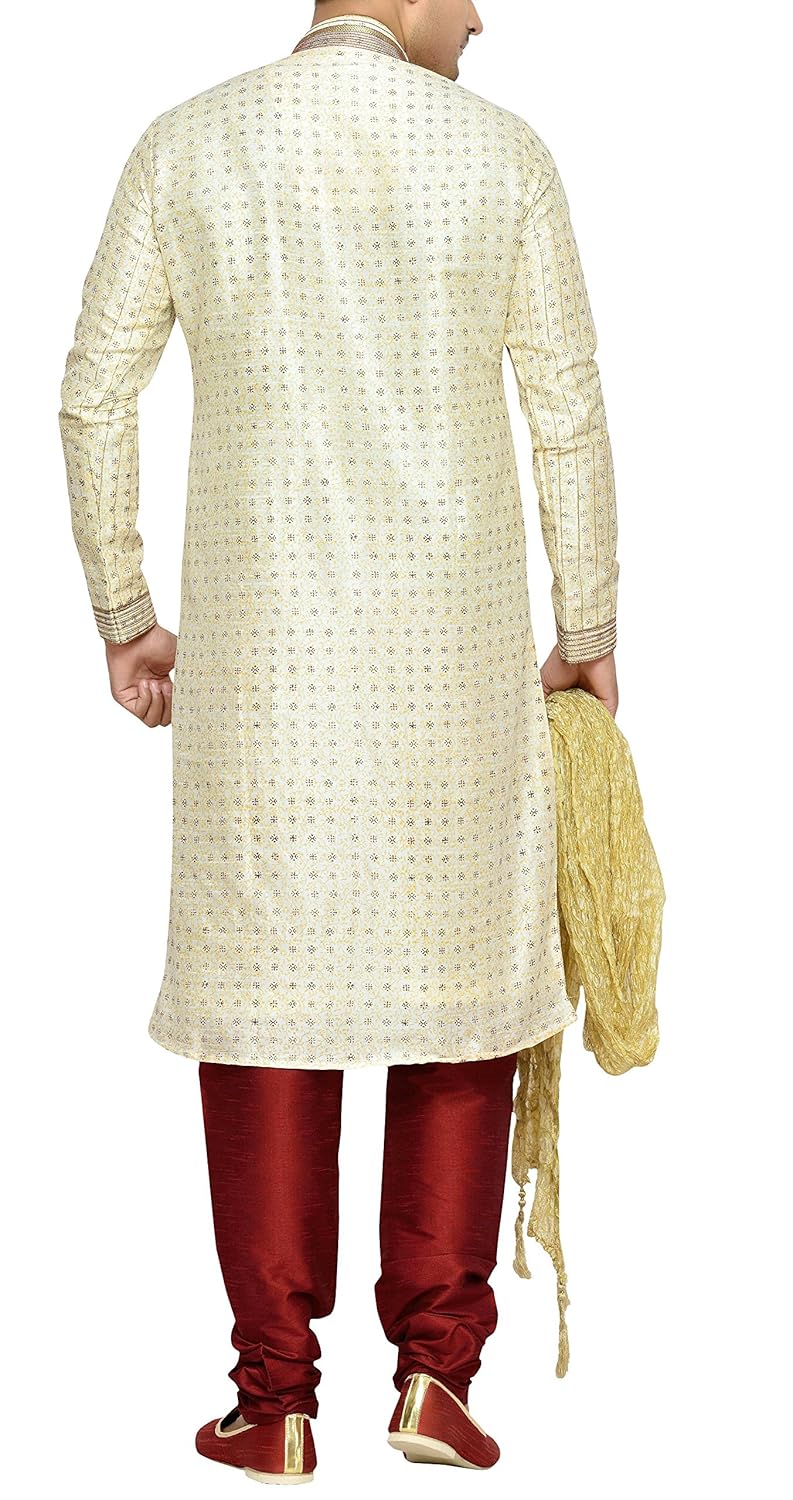 indian poshakh men's silk sherwani