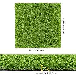TURSTIN 6 Packs Artificial Grass Square Mat 12 x 12