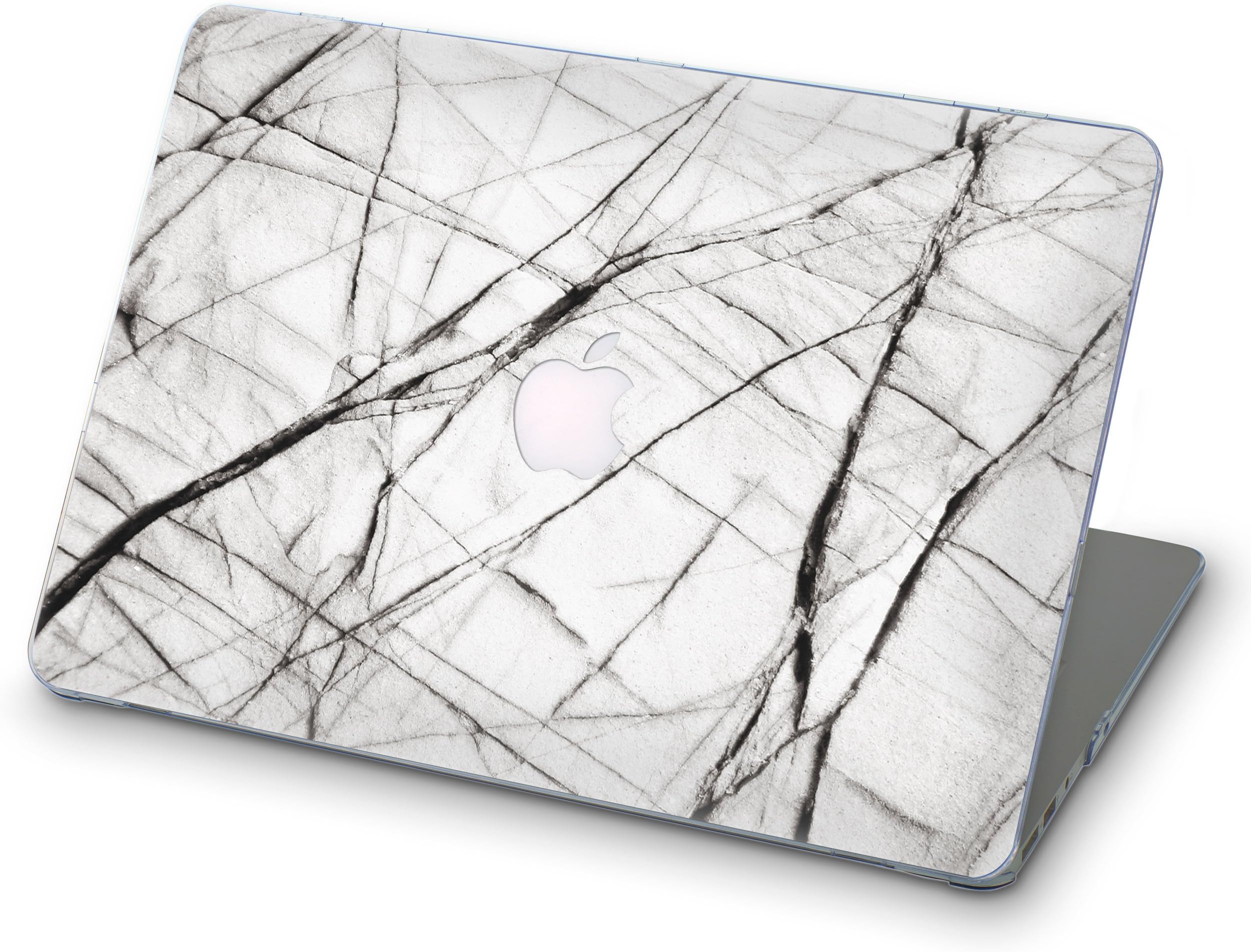 Goodsunited Patterned Full Cover Hard Shell Case for Apple Macbook (Pro 13 inch 2016 (A1706 & A1708), Gray Marble)