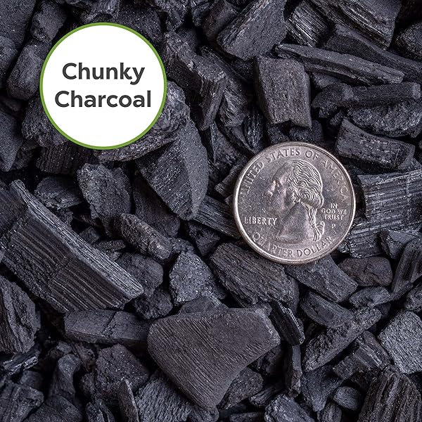 HORTICULTURAL CHARCOAL BY PERFECT PLANTS -4QTS OF PLANT CHARCOAL – NATURALLY CLEANSES, FLUSHES TOXINS AND EXCESS MOISTURE FROM CONTAINERS AND TERRARIUMS