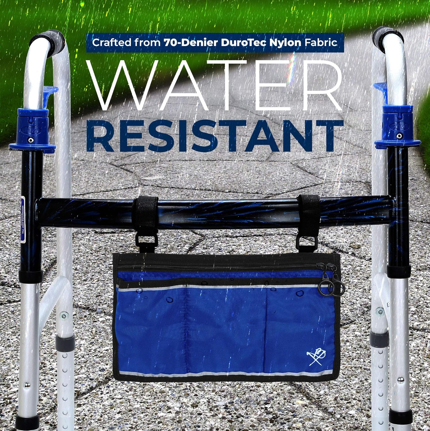 Pembrook Wheelchair Side Bag with Pouches - Great for Electric Wheelchairs, Electric Scooter, Walker Accessories, Other Mobility Devices - Lightweight Nurse Bag and Organizer for Medical Chairs: Health & Personal Care