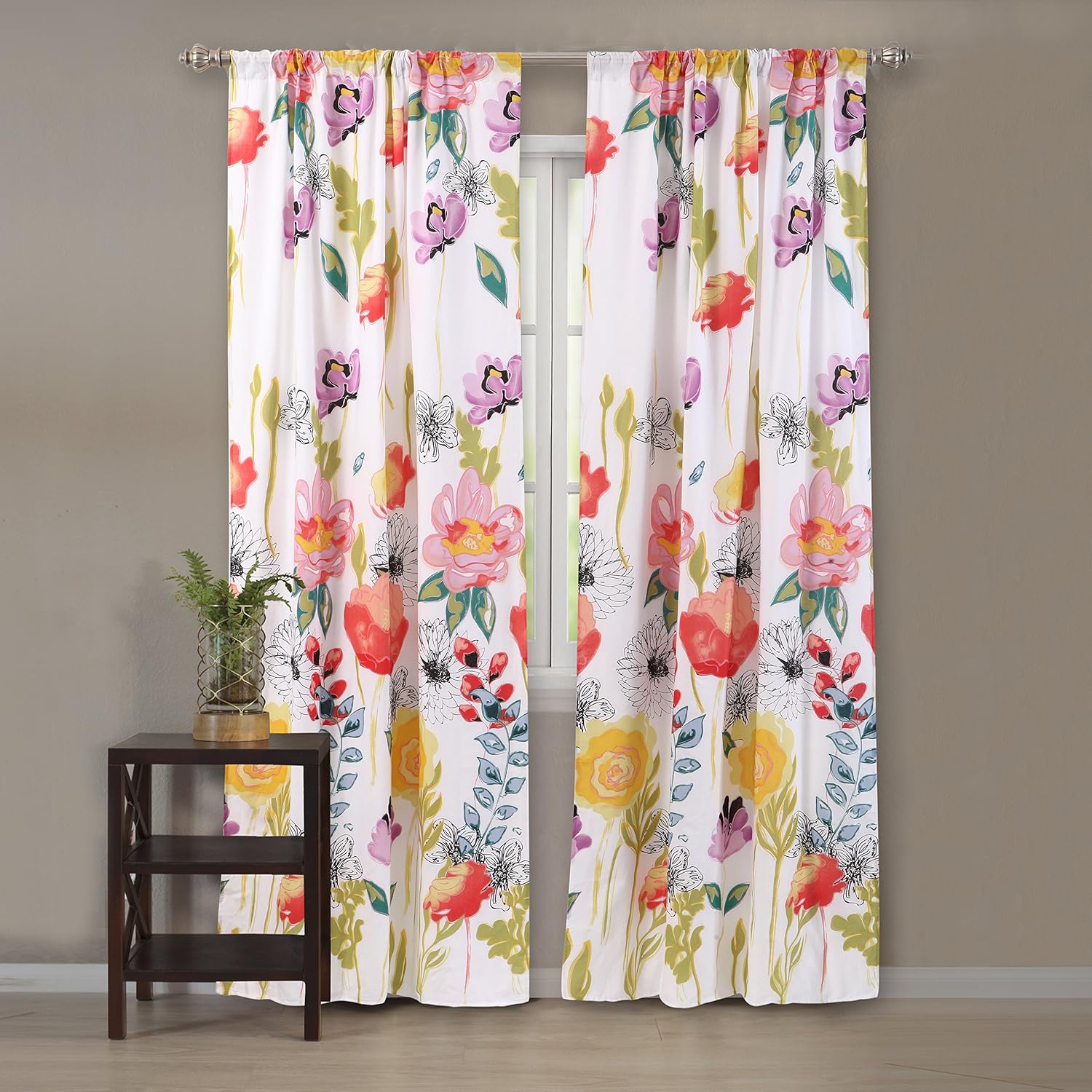 Greenland Home Watercolor Dream Window Panel Pair 63"