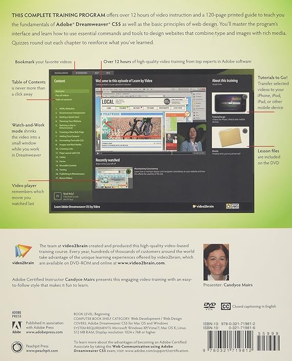 Adobe Dreamweaver Cs5 Learn By Video Core Training In Web Communication Mairs Candyce Amazon In Software