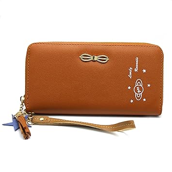 Womens Stylish PU Leather Wallet 1001BROWN