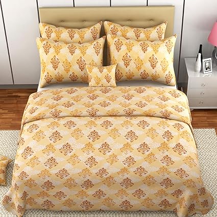 MAFATLAL �ColorArt� Series , 100% Cotton 144 TC Premium Bedsheets for Single Bed with 1 Pillow Cover , Soft Finish Easy to Wash Luxurious Bedding Set ( Beige )