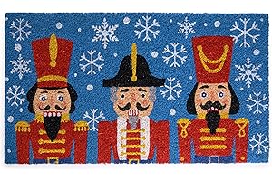 MAINEVENT Nutcracker Welcome Mat 30x17 Inch, Nutcracker Outdoor Rug for Covered Outdoor Area, Christmas Door Mat Decor, Christmas Rug Doormat w/Non-Slip Backing