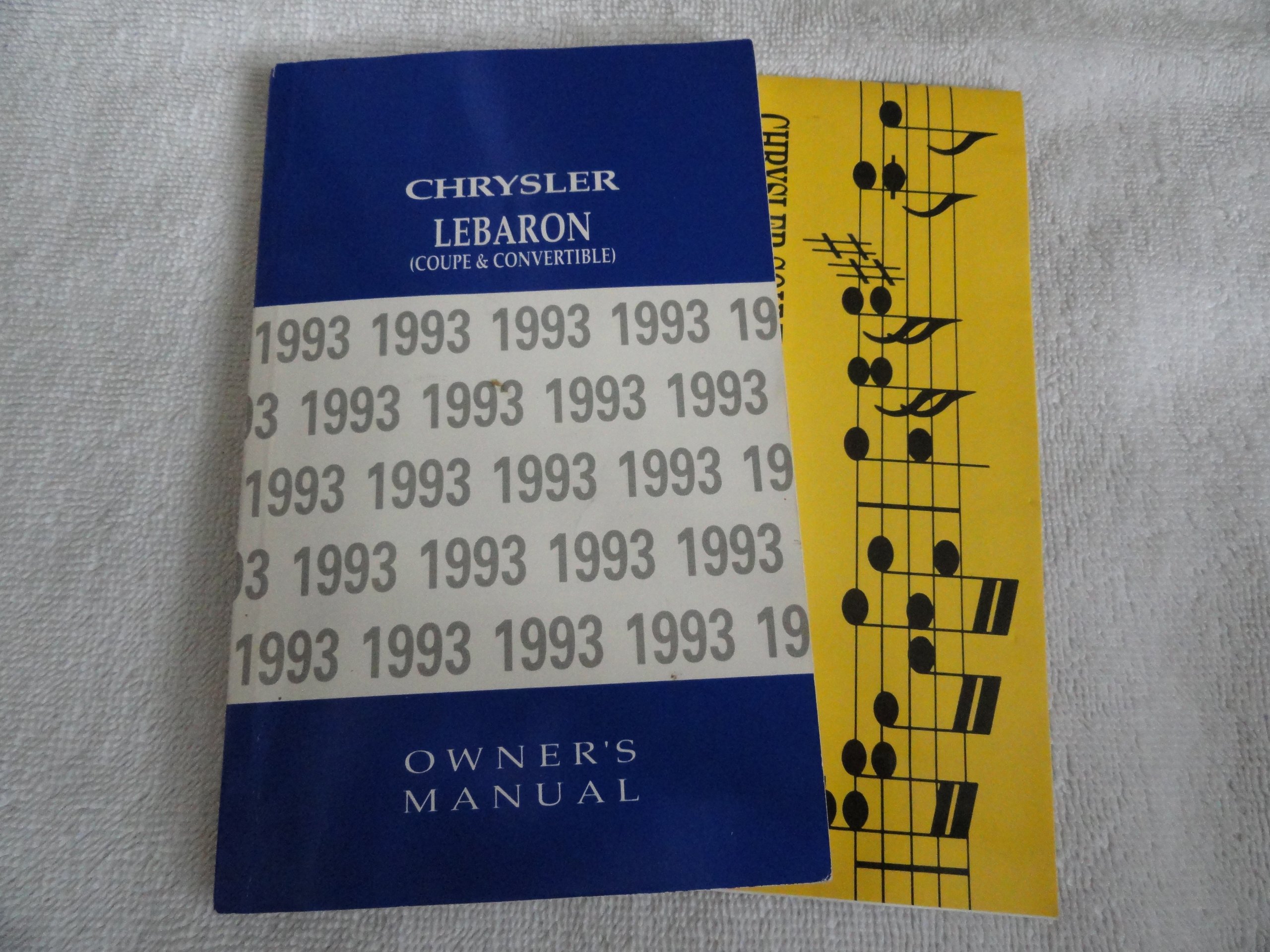 1993 Chrysler Lebaron Coupe and Convertible Owners Manual: Amazon.com: Books