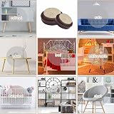 SUL Castor Cup Felt Pad Non Slip Floor Protector 50mm Glide Chair Leg Sofa Wood view 7