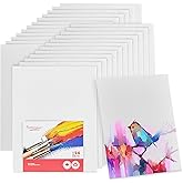 Artlicious Canvases for Painting - Pack of 24, 8 x 10 Inch Blank White Canvas Boards - 100% Cotton Art Panels for Oil, Acrylic & Watercolor Paint