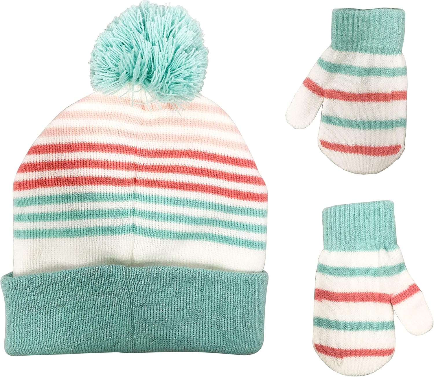 Disney Moana Girls Toddler Girls Beanie Winter Hat and Mittens Cold Weather Set, Age 2-4: Clothing